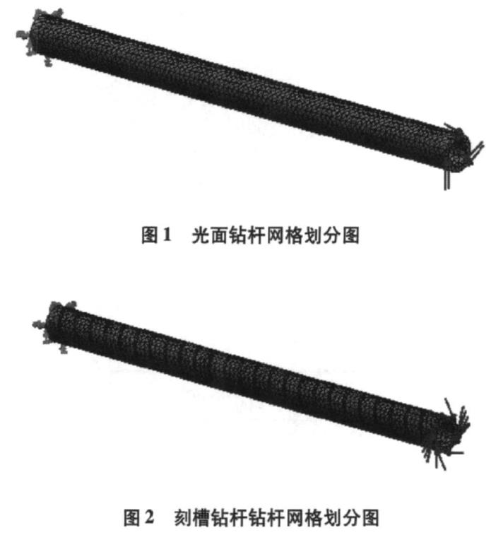 钻杆的网格划分示意图